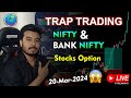 Live market analysis  20 march 2024  option trading  trading optionstrading stockmarket