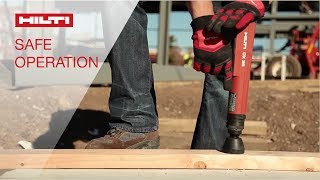 DEMO of proper techniques and tool features for the safe operation of Hilti powder-actuated systems