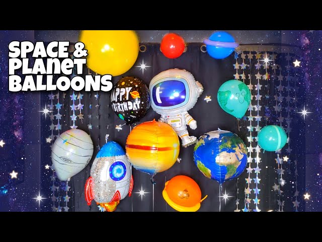 Space Balloon Party! Inflating Our Planet BALLOONS - We Popped Jupiter! Astronaut & Rocket #balloon class=