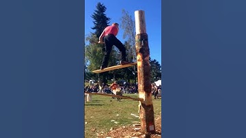 Fastest WoodCutting Challenge #Axe #Shorts