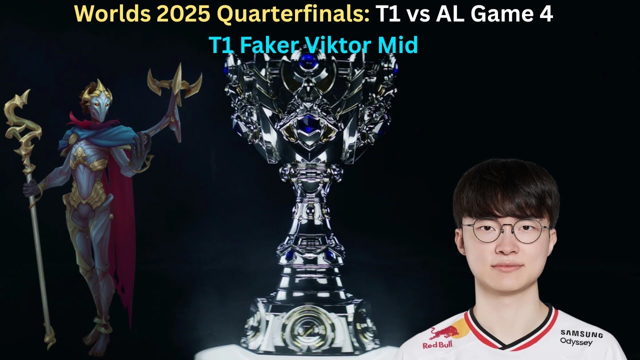 Worlds 2025 Quarterfinals: T1 vs AL Game 4 (T1 Faker Viktor Mid POV)
