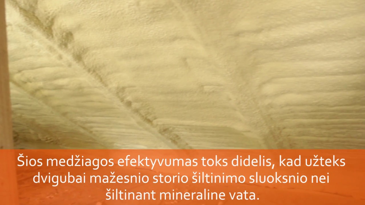 Pastato šiltinimas poliuretano putomis (termovata)