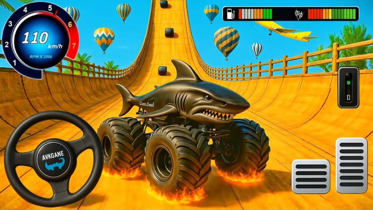 Impossible Mega Ramp Race 3D Challenge – Monster Truck Stunt Car Simulator – Android Gameplay 2025