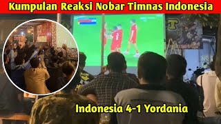 Reaksi Suporter Indonesia Nobar Timnas Indonesia vs Yordania Piala Asia U23