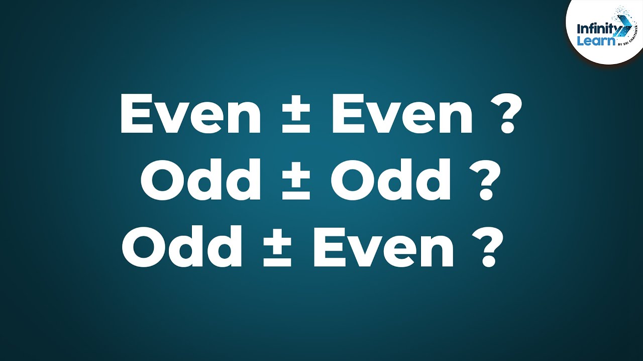 bunke Rejsende Caroline Operations on Odd and Even Numbers (GMAT/GRE/CAT/Bank PO/SSC CGL) | Don't  Memorise - YouTube