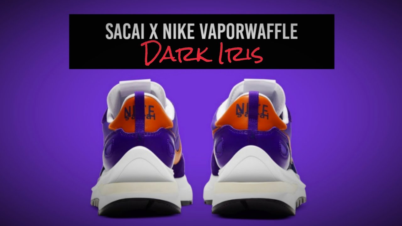 DARK IRIS 2021 SACAI x Nike Vaporwaffle DETAILED LOOK