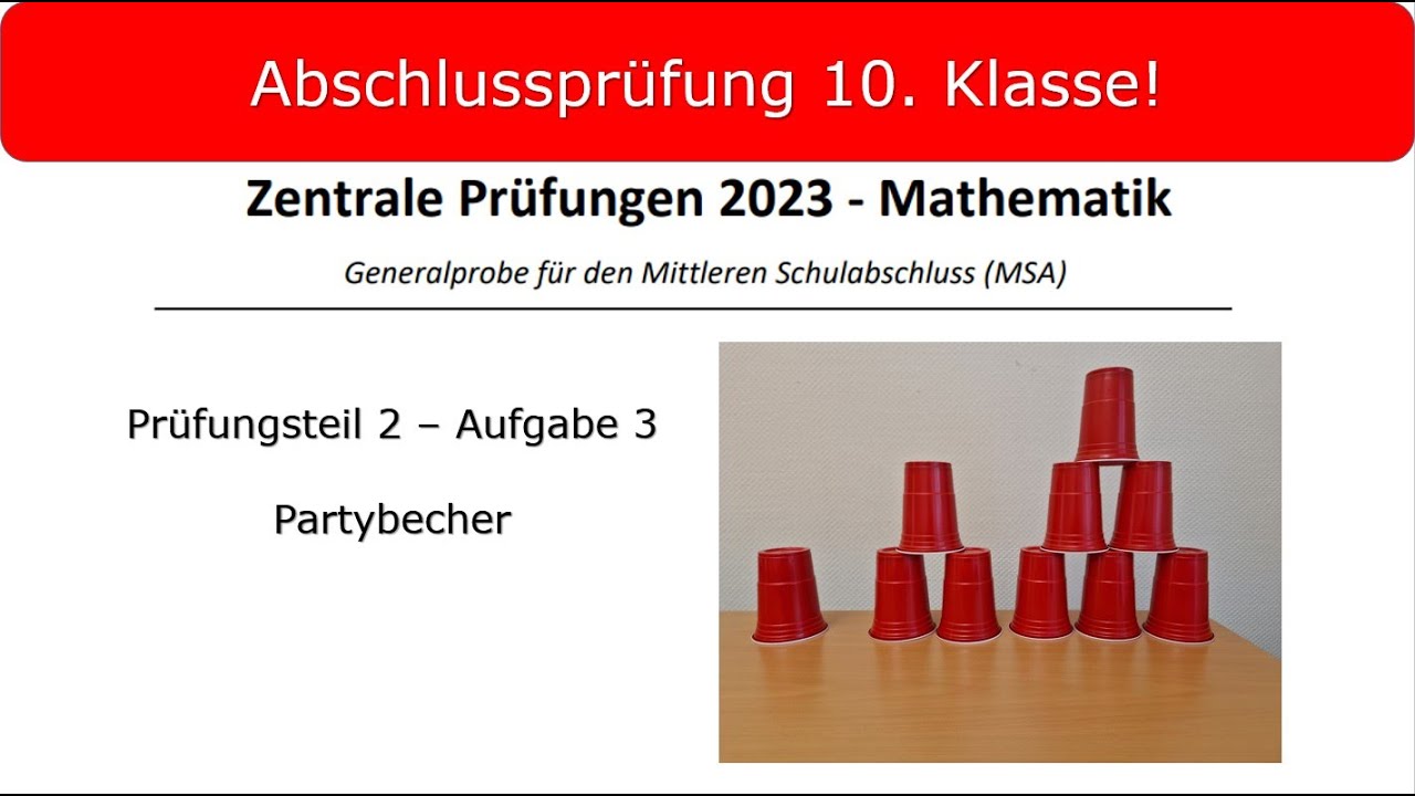 Abschlussprüfung Realschule Hessen 2020 Lösungen Mathe ZP 10 Mathe | Zentrale Abschlussprüfung MSA 2023 | Abschluss Realschule