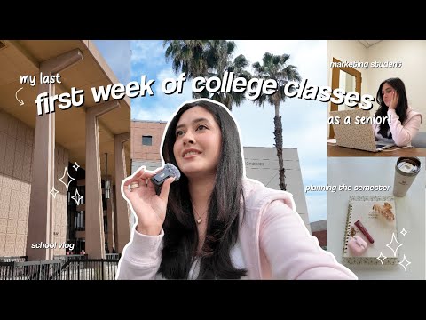 my (last) first week of college ✨💻 senior year,  productivity & marketing student vlog