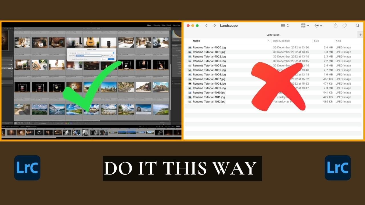 How NOT to rename your photos in Lightroom (and how you should!) YouTube