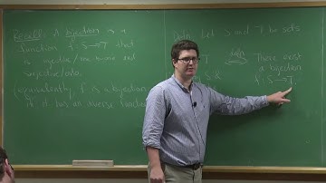 MATH52 - Lecture 29: Different Size Infinities (Cardinality)