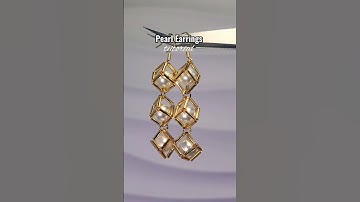 pearl earrings #preppy #tutorial #diy #beadedjewelry