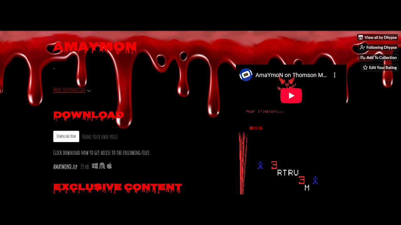 AmaYmoN on Thomson MO5 in 100% BASIC