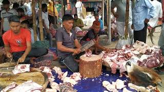 Beef meat cutting shop | Cow meat cutting and selling market | Beef market Bangladesh