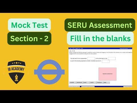 Section-2 Fill In The Blanks - Seru Tfl- Mock Test Seruassessmenttfl, Tfl, Phv, Seru