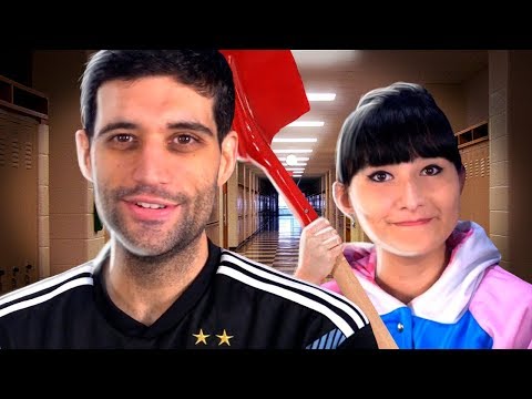 Jovem explicando a namorada como jogar o jogo tradicional chinês jianzi