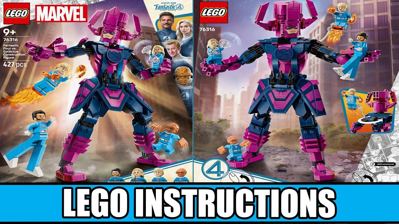 Marvel Super Heroes - Fantastic Four vs. Galactus Construction Figure LEGO instructions
