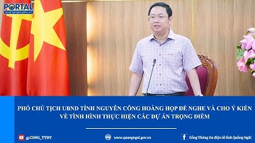 Phó Chủ tịch UBND tỉnh Nguyễn Công Hoàng họp  cho ý kiến về tình hình thực hiện các dự án trọng điểm
