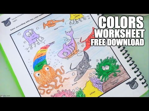 Colors worksheet - YouTube