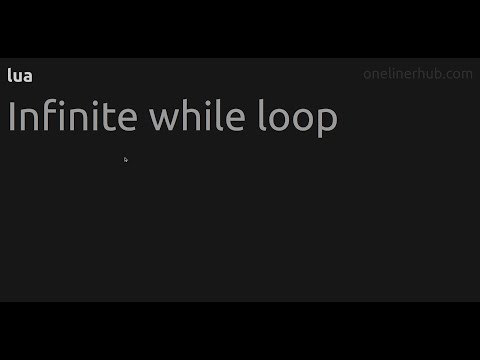 Infinite while loop #lua