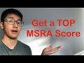How to get a TOP MSRA Score