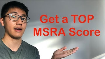 How to get a TOP MSRA Score