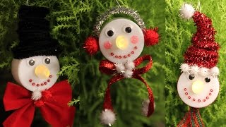 Snowman Tea Light Christmas Ornaments  - Cheap Easy &amp; Cutest Gifts DIY!