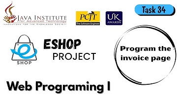 Program the Invoice Page | Task 34 | Eshop Web Application 💻 | Web Programming Project | JIAT