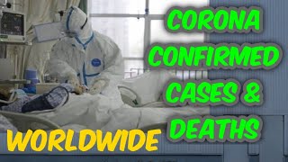 Total confirmed corona cases worldwide. Total Corona Deaths Worldwide. Corona Statistics.