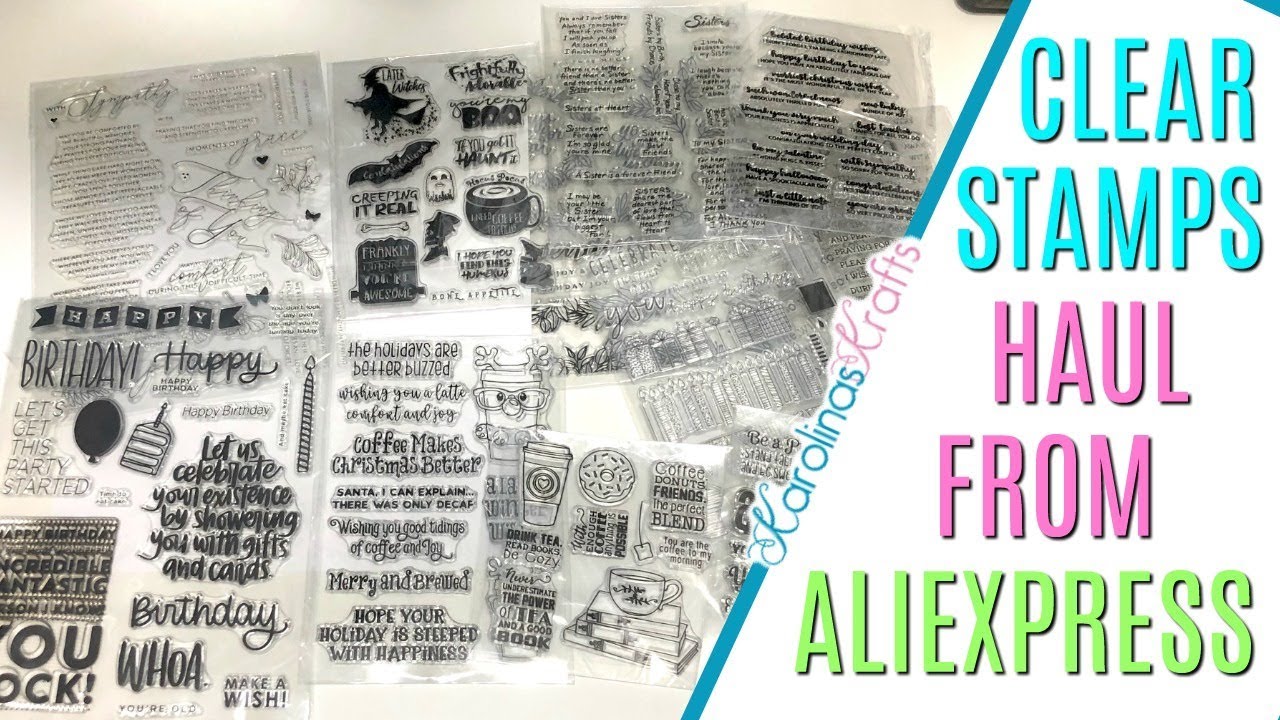 Clear Stamps Haul Aliexpress incl coffee clear stamps, thinking of you clear stamps, tea clear stamp