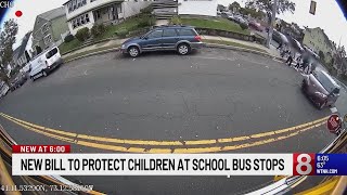 Possible law would use security footage to ticket drivers who pass stopped school buses in Connectic