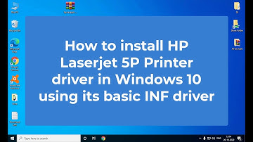 How to install HP Laserjet 5P printer driver manually by using its basic driver