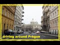 Driving Downtown - Prague 4K - Czech Republic
