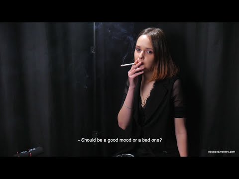 Interview with Dasha while she is smoking 120mm