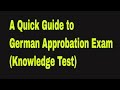 A Quick Guide To German Licensing Exam ( deutsche Approbation)