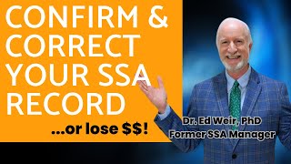 Former SSA Insider: Correct Social Security retirement check? How To! by Dr. Ed Weir, PhD, Former Social Security Manager 526 views 2 months ago 5 minutes, 14 seconds