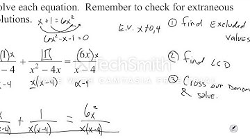 5 4 Solving Rational Equations with Trinomials