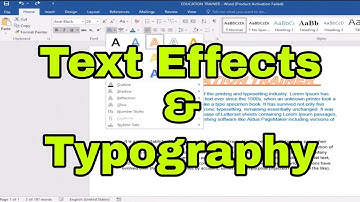 Text Effects & Typography in Ms word
