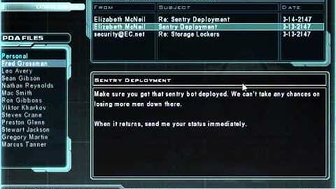 Doom 3 RoE - Fred Grossman PDA