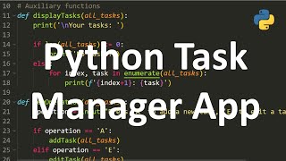 Build a Task Manager Project in Python #1 - Basic Operations