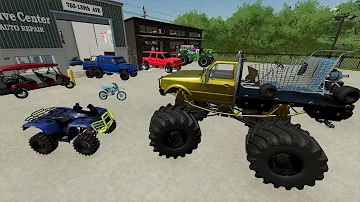 Building Fast Monster Trucks in our shop | Farming Simulator 22