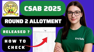 csab second allotment 2025 | csab round 2 seat allotment 2025