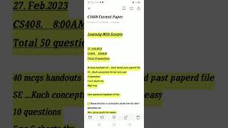 CS408 Current paper #shorts #youtubeshorts #Currentpapers