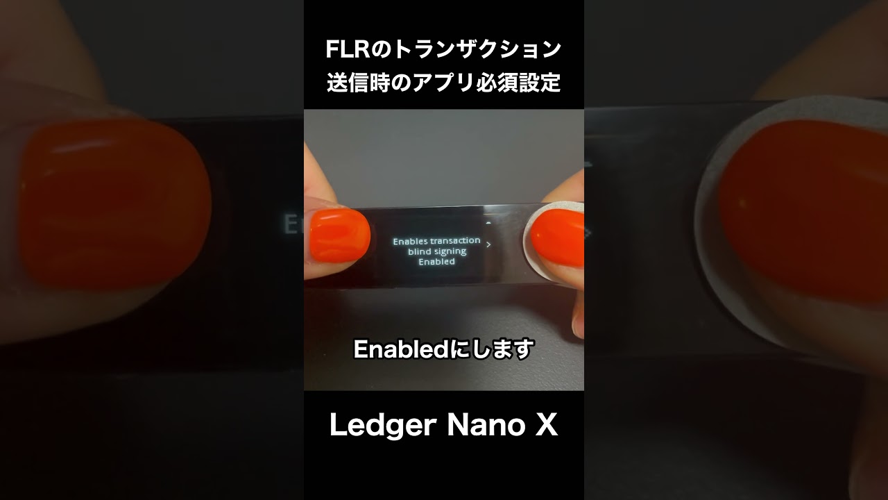 FLRのトランザクション送信時のETHアプリの設定※Ledger Nano S PlusもXも操作は同じです。ETHアプリは最新バージョンか？確認してください。  - YouTube