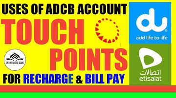 Touchpoints | Recharge Phone By Using ADCB Touchpoints|#Billpayment #Salikrecharge #Zakat & manymore