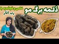 دلمه برگ انگور طرز تهیه دلمه برگ مو با رب انار 