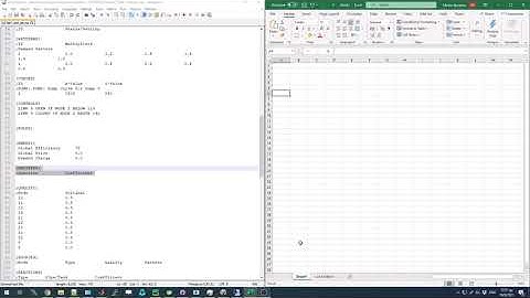 How to assign emitter coefficient in the nodes with notepad and excel