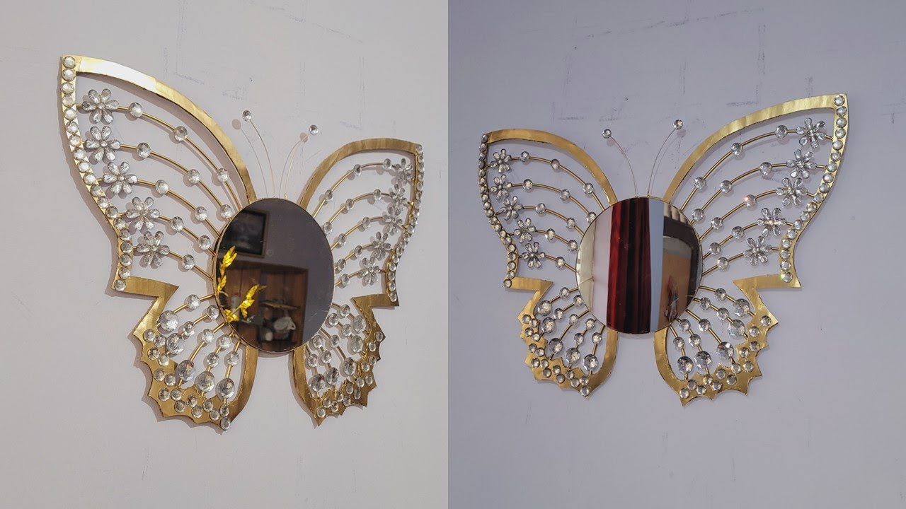 Super Cool Creations Espejo de Mariposas Saliendo de Otra Mariposa y 3 Mariposas pequeñas 45 cm 