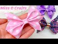 Pinch hair bow tutorial  diy hair bow  how to make hair bows  miss o crafts