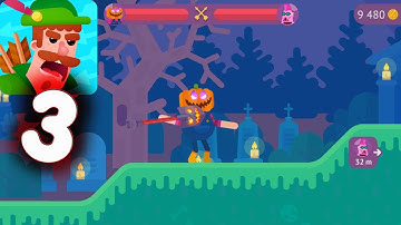 Bowmasters - Anonymous, Fei Li And Shovel Demon Characters Gameplay Part 3 (iOS, android)