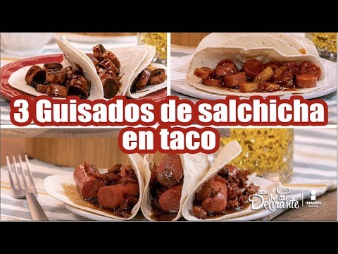 3 recetas de tacos de salchicha fáciles y económicos! | Cocina Delirante -  YouTube